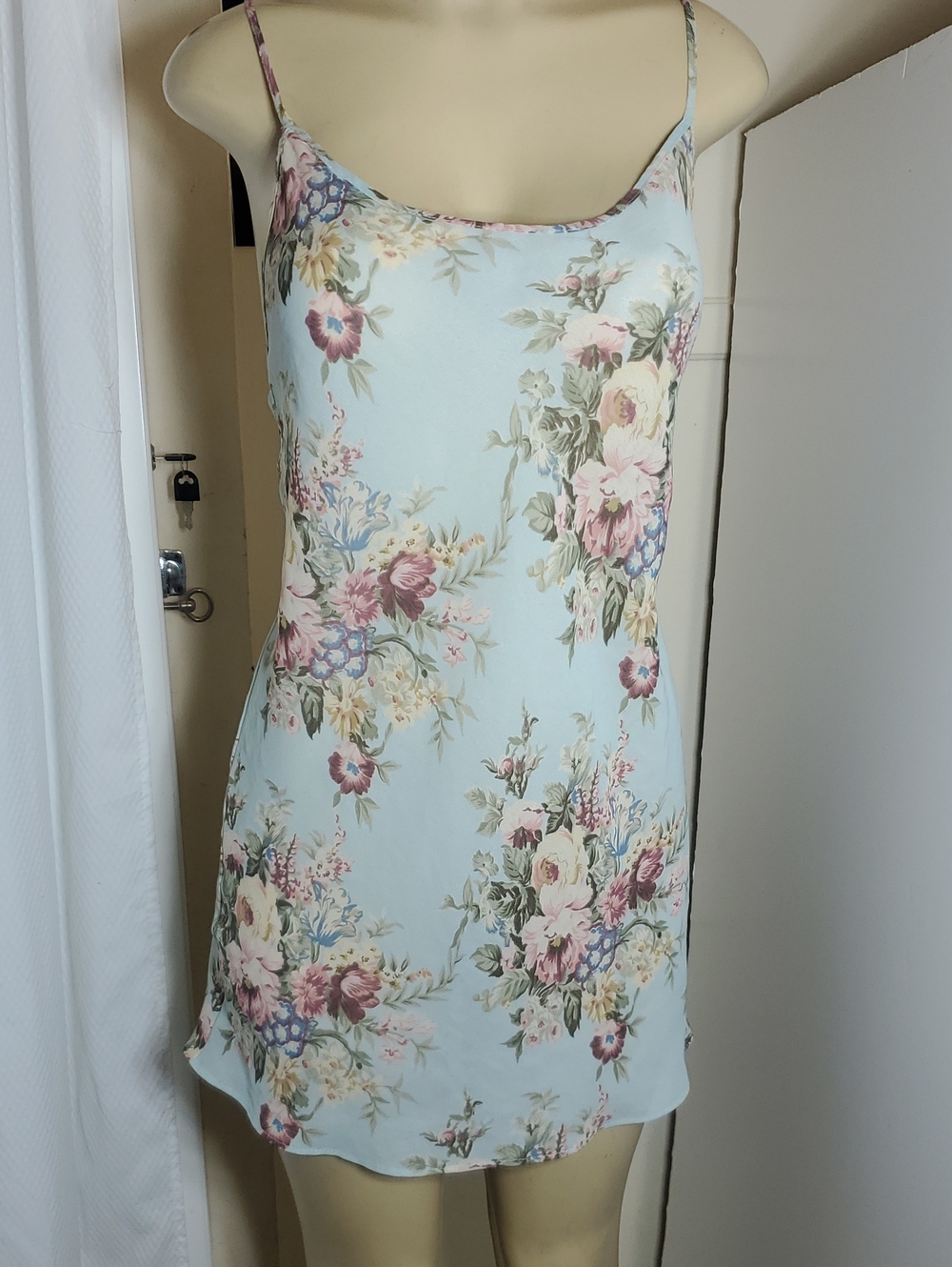 Vintage Gold Label Victoria Secret Floral Slip Dress Nightgown Size L